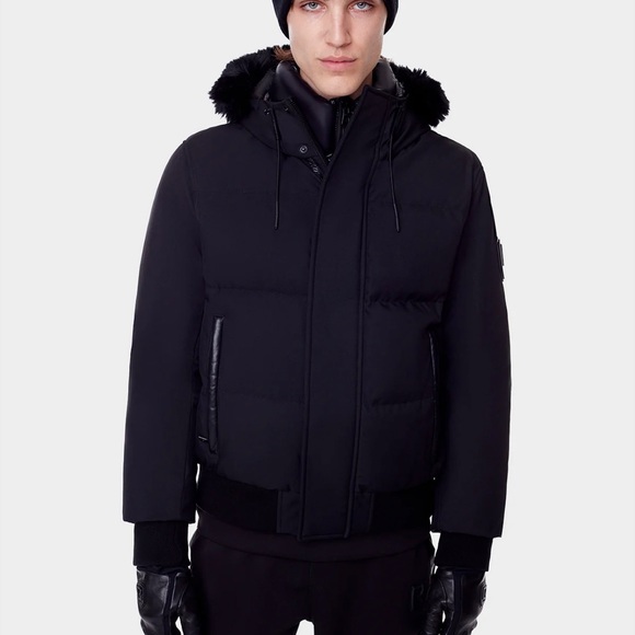 DALLAS MEN'S QUILTED DOWN BOMBER WITH REMOVABLE FAUX FUR - Picture 4 of 6